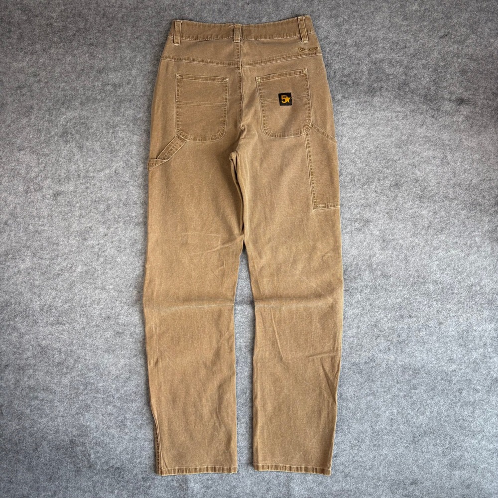 Fivestar General Double Knee Carpenter‎ Pants Tan Brown Canvas Workwear 25x30.5